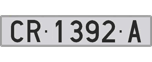 CR1392A matricula larga