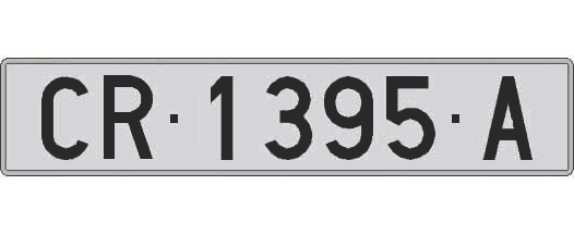 CR1395A matricula larga