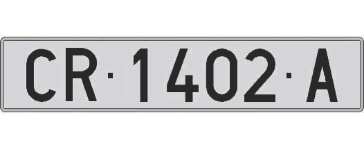 CR1402A matricula larga
