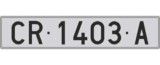 CR1403A matricula larga