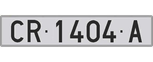 CR1404A matricula larga