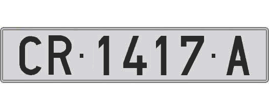 CR1417A matricula larga