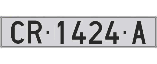 CR1424A matricula larga