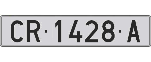 CR1428A matricula larga