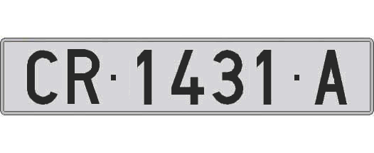 CR1431A matricula larga