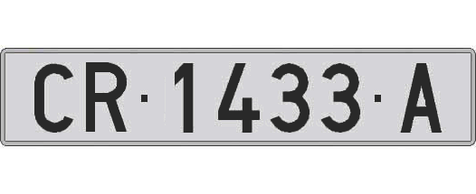 CR1433A matricula larga
