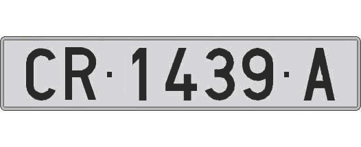 CR1439A matricula larga