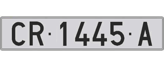 CR1445A matricula larga