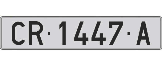 CR1447A matricula larga