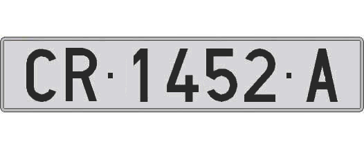 CR1452A matricula larga