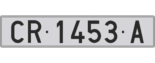 CR1453A matricula larga