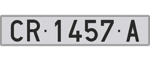 CR1457A matricula larga