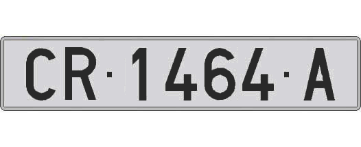 CR1464A matricula larga