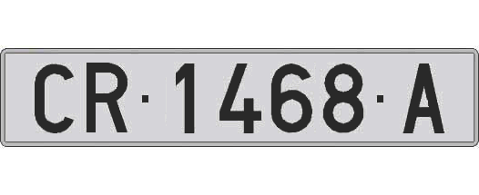 CR1468A matricula larga