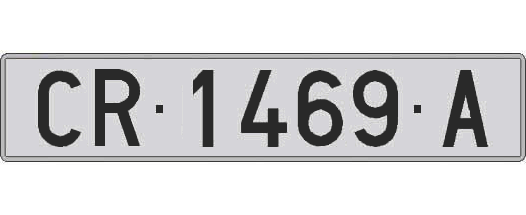 CR1469A matricula larga