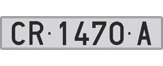 CR1470A matricula larga