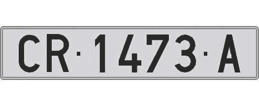 CR1473A matricula larga