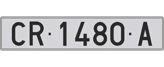 CR1480A matricula larga