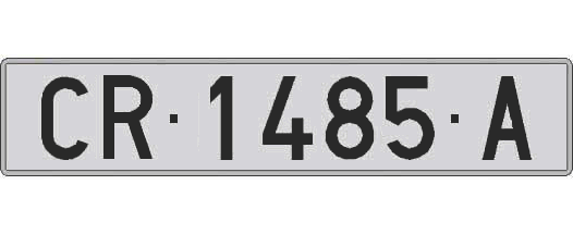 CR1485A matricula larga