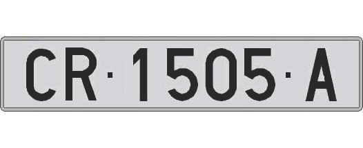 CR1505A matricula larga