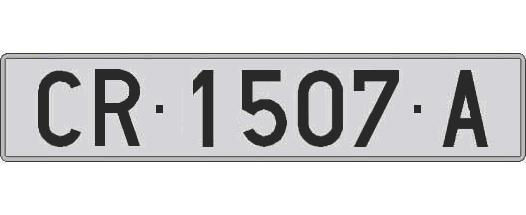 CR1507A matricula larga