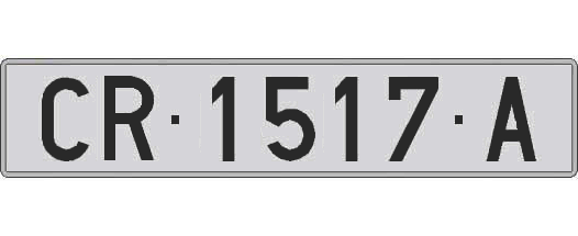 CR1517A matricula larga