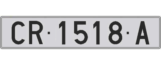 CR1518A matricula larga