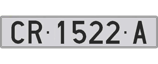 CR1522A matricula larga