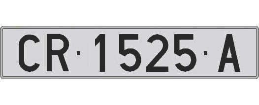 CR1525A matricula larga