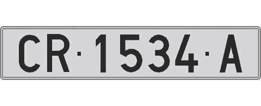 CR1534A matricula larga