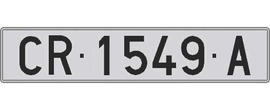 CR1549A matricula larga