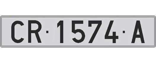 CR1574A matricula larga
