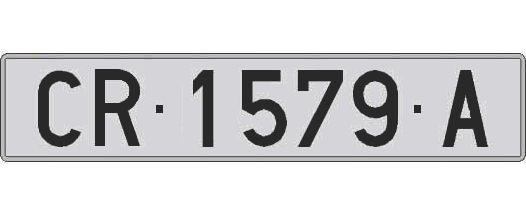 CR1579A matricula larga