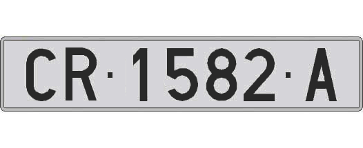 CR1582A matricula larga