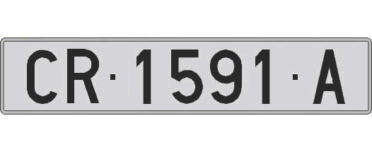 CR1591A matricula larga