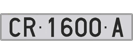 CR1600A matricula larga
