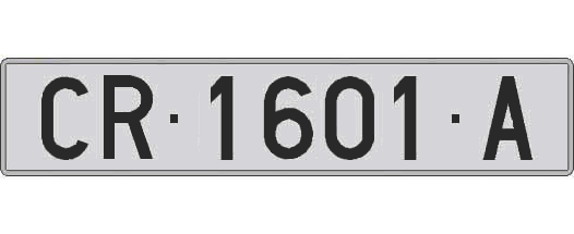 CR1601A matricula larga