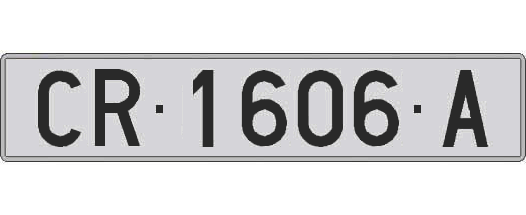 CR1606A matricula larga