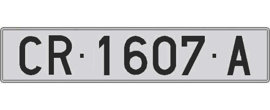 CR1607A matricula larga