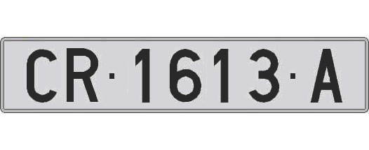 CR1613A matricula larga