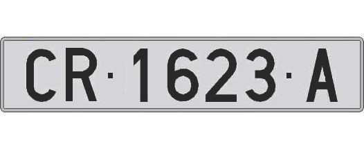 CR1623A matricula larga