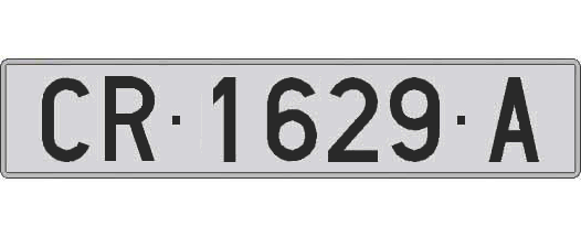 CR1629A matricula larga