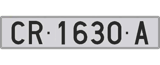 CR1630A matricula larga