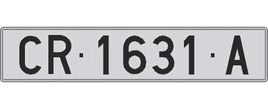 CR1631A matricula larga