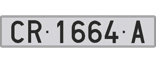CR1664A matricula larga