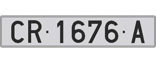 CR1676A matricula larga