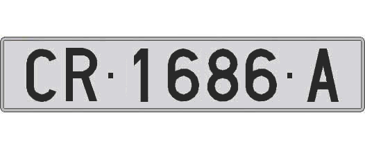 CR1686A matricula larga