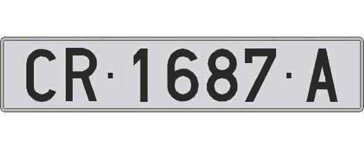 CR1687A matricula larga