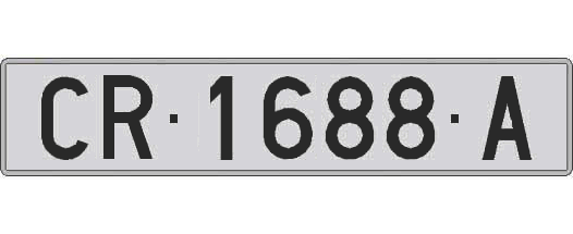 CR1688A matricula larga