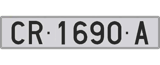 CR1690A matricula larga